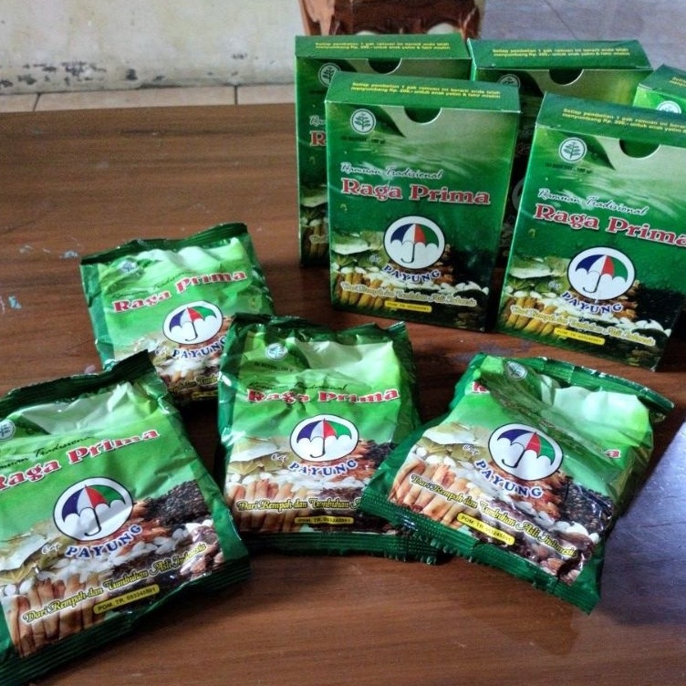 

Dijamin Suka JAMU RAGA PRIMA CAP PAYUNG REMPAH ASLI 1 isi 15gr