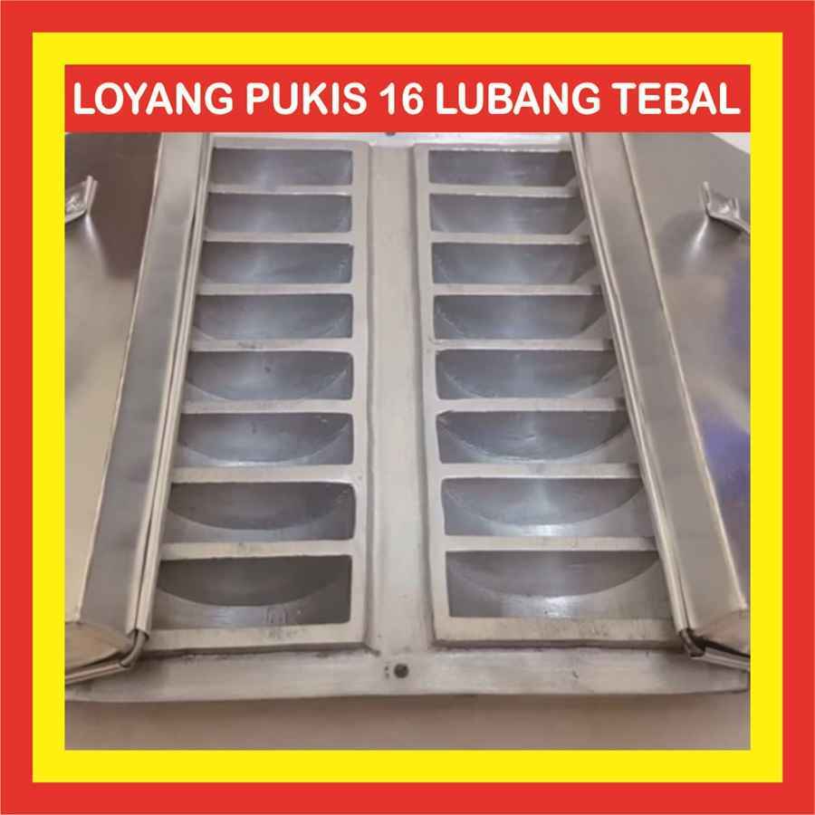 Cetakan Pukis Anti Lengket Besar Loyang Kue Pancong Bandros 16 Lubang Tebal Gandos Khusus