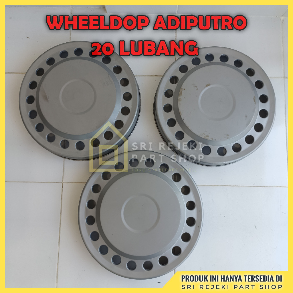 1 pcs] wheeldop adiputro lubang 20 wheldop truk bahan plat besi r16/r15