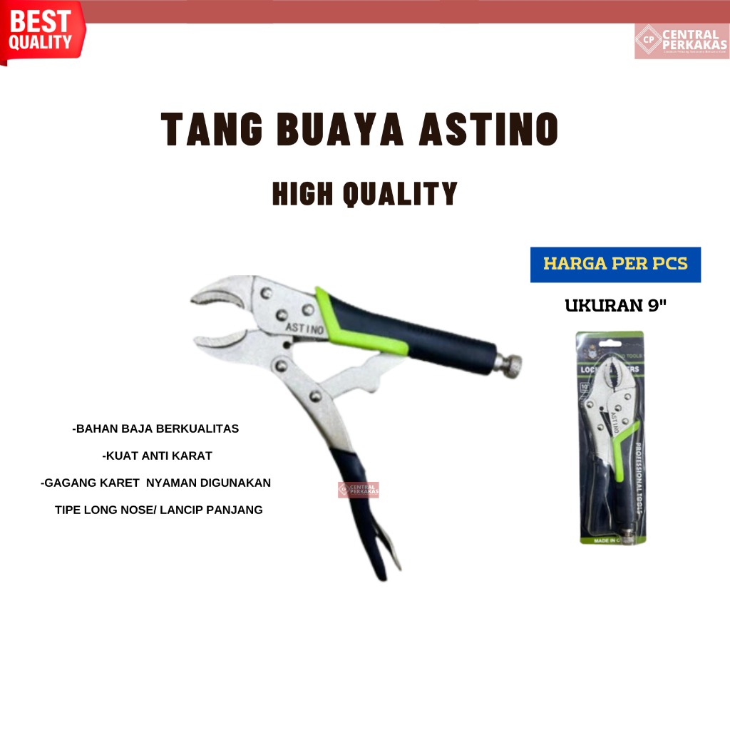 Tang Buaya astino/ tang jepit buaya bengkok / Tang buaya 9 inch murah / tang buaya jepit / tang buay