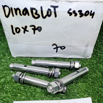 Dynabolt SS304 M10X70 /Baut Beton/Dinabol /Dinabolt Stainless M10X70