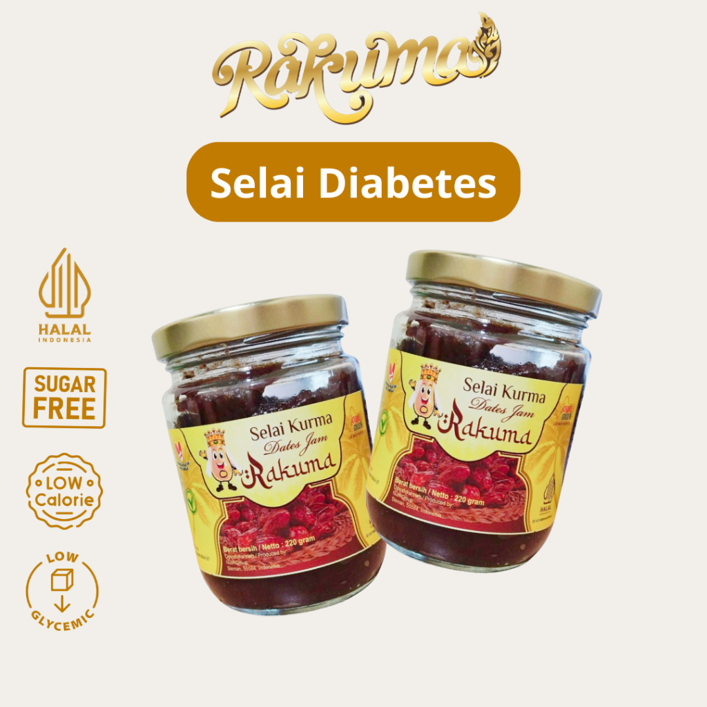 

Rakuma Selai Kurma Homemade Premium, Selai Diabetes Tanpa Gula, Selai Kurma Kemasan 220g