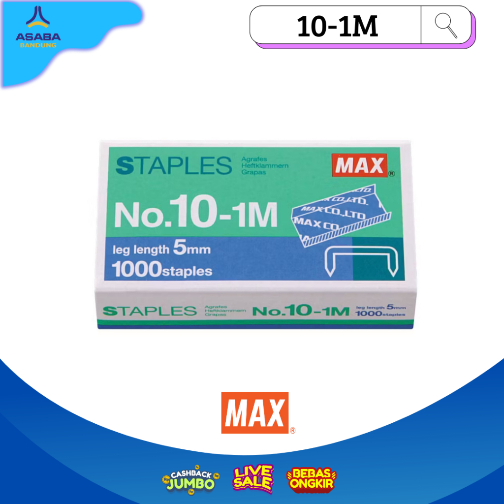 

Asaba Bandung - Max Isi Ulang Refill Staples - No 10-1 M