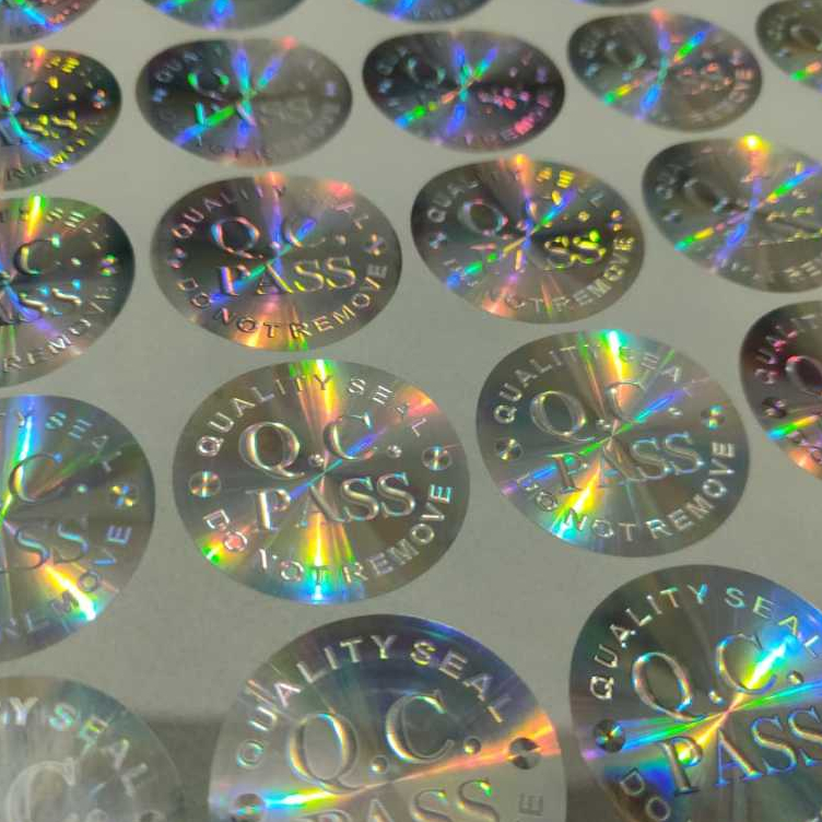 

Stiker Hologram QC Pass Bulat Besar Silver Diameter 3 cm