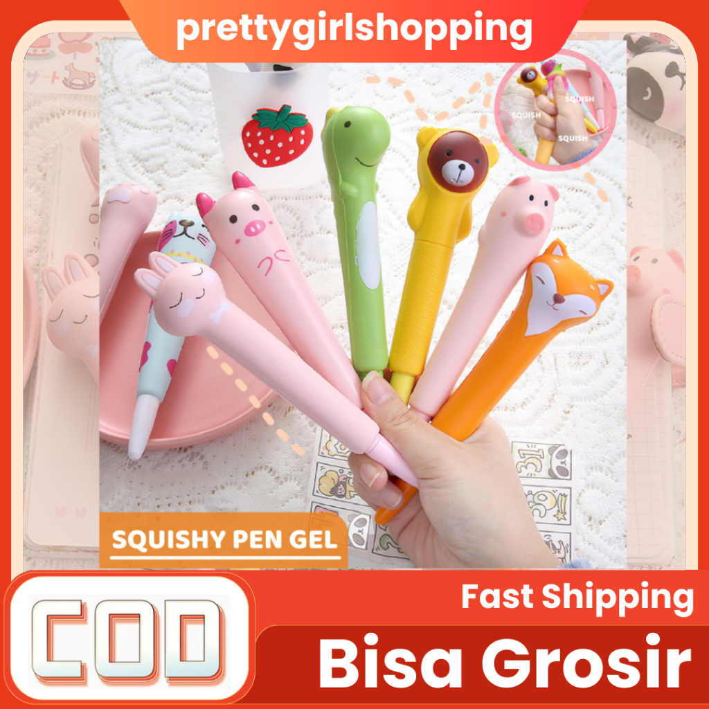 

Pretty Pulpen MARSMELLOW Gel Desain Kartun Lucu Lembut Slow Rebound Untuk Pelajar/pen lucu