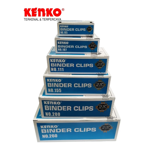 

KENKO BINDER CLIP 105 , 155 , 107 , 111 , 200 , 206 / CLIP FILE / CLIP KERTAS / ALAT TULIS