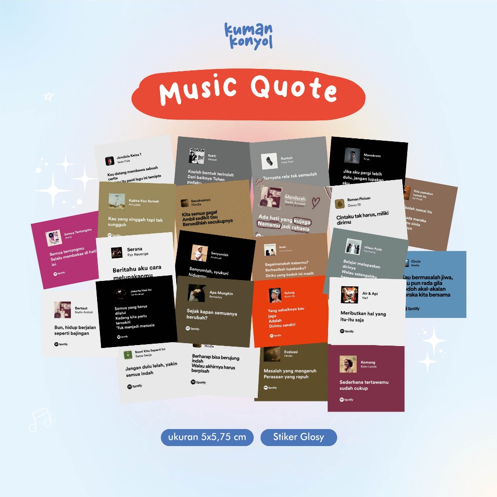

STIKER QUOTES MUSIK ◼️ PLAYLIST ◼️ STIKER BUKU JURNAL ◼️ DECO ◼️ STIKER QUOTE JURNAL