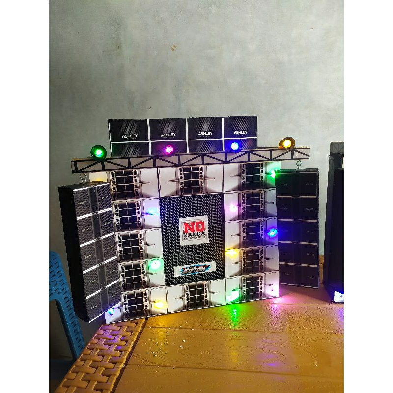 MINIATUR SOUND SYSTEM SIAP BUNYI FULL LAMPU BLUETOOTH MODEL GANTUNG