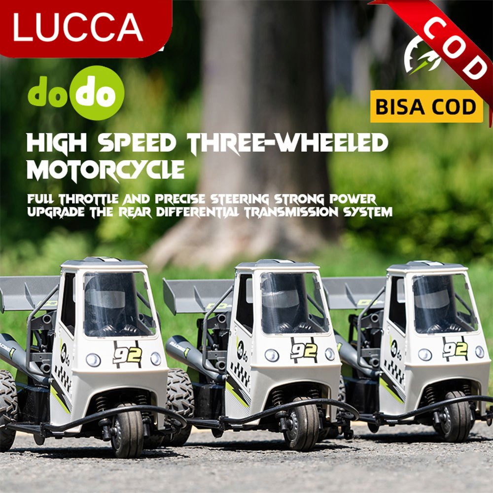 Mainan Mobil Remote Control Dengan Semprotan Sepeda Motor Roda Tiga Listrik Berkecepatan Tinggi Main