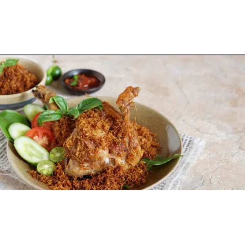 

AYAM UNGKEP SERUNDENG FROZEN HALALAN THAYYIBAH AYAM LALAPAN SERUNDENG SAMBAL MERCON/SAMBAL BAWANG