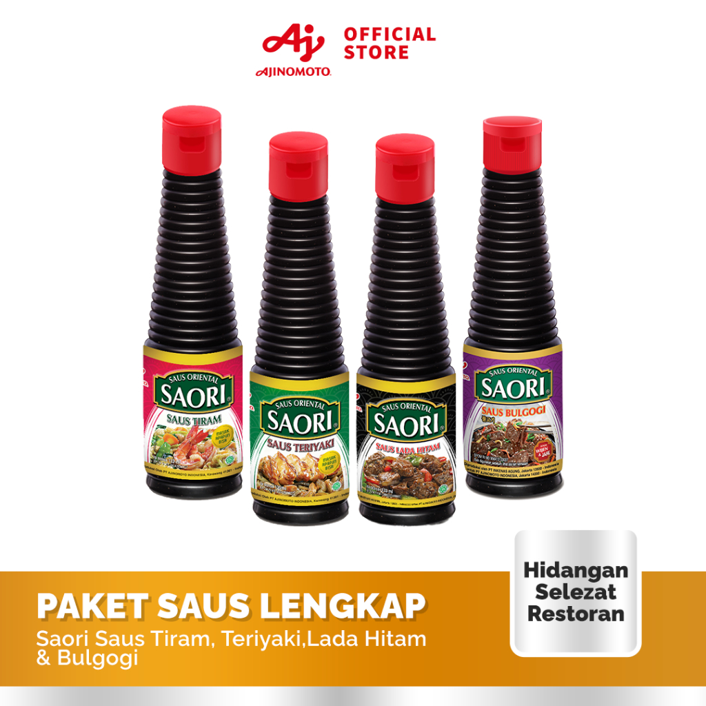 

Paket Saus Lengkap - Saori Saus Tiram , Teriyaki , Lada Hitam , Bulgogi - Hidangan Selezat Restoran