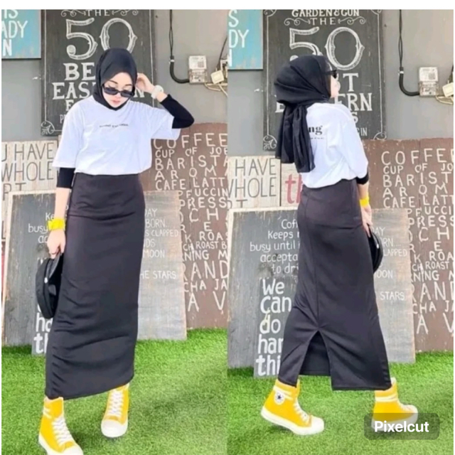 Rok Span Wanita, Rok Kerja Span, Rok Hitam Panjang, Rok Kuliah