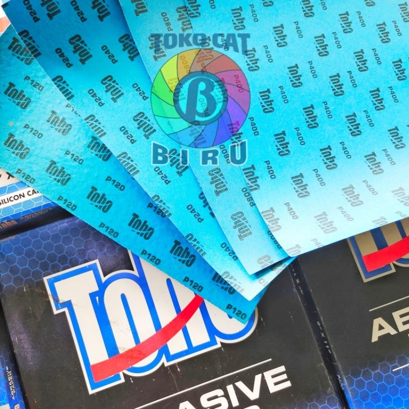 AMPLAS WATERPROOF LEMBARAN Toho #60 |Toho #80| Toho #100 | Toho#120  | Toho#150 |Toho #240 | Toho #4