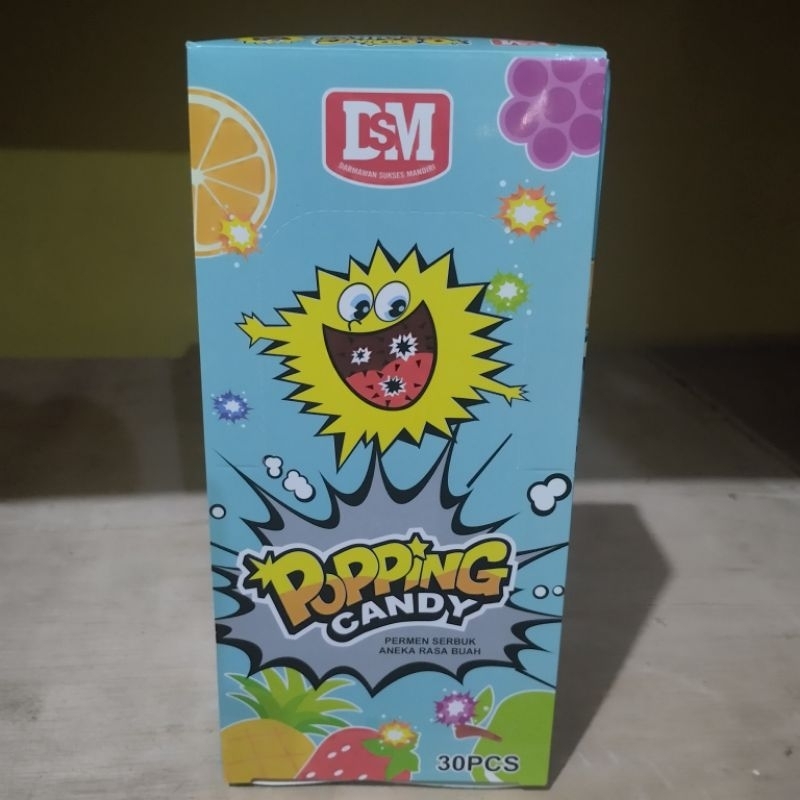 

popping candy permen serbuk aneka rasa buah 1box isi 30 pcs