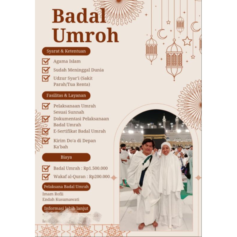 [Diskon 40%] Badal Umrah - Badal Umroh - Wakaf al-Qur'an Masjidil Haram