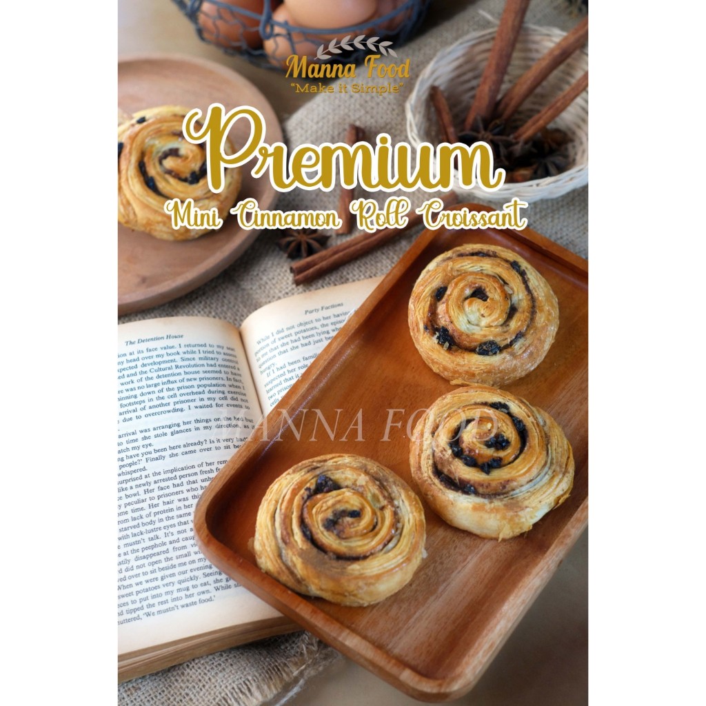 

MANNA FOOD PREMIUM Mini Cinnamon roll Croissant RTE Isi 12
