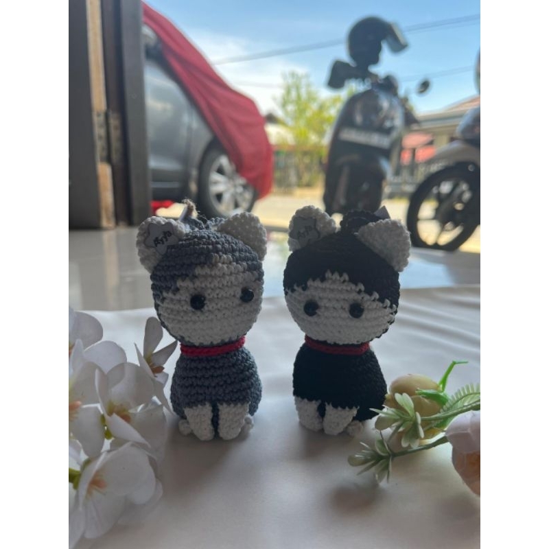 Crochet Cat Keychain