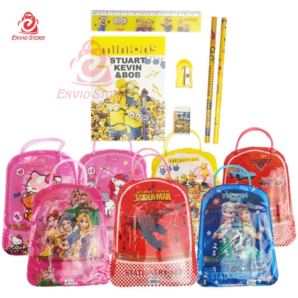 

Alat Tulis Set Karakter + Tas 7in1/Perlengakapan Sekolah Anak