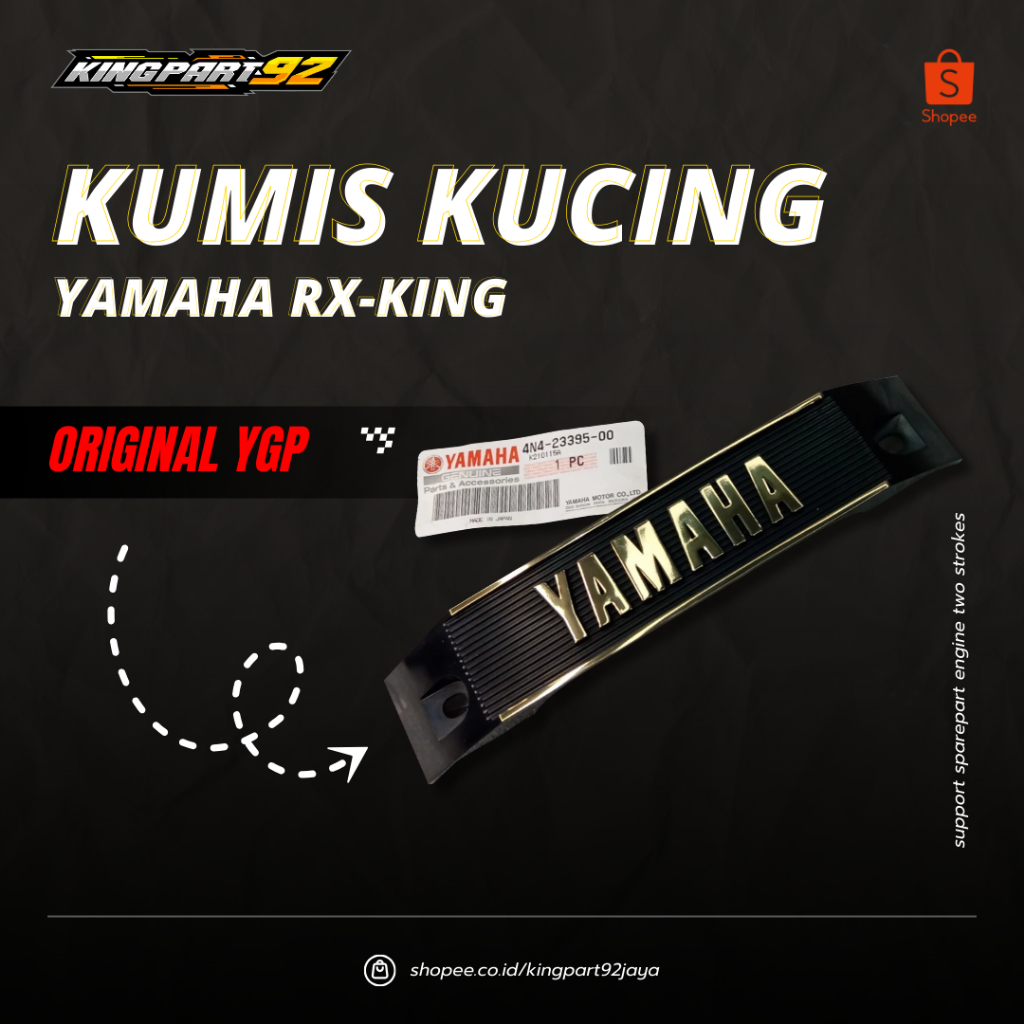 Kumis Kucing Emblem Yamaha Rxking Rx King Rxk Rxs Yt Original 4N4-23395-00