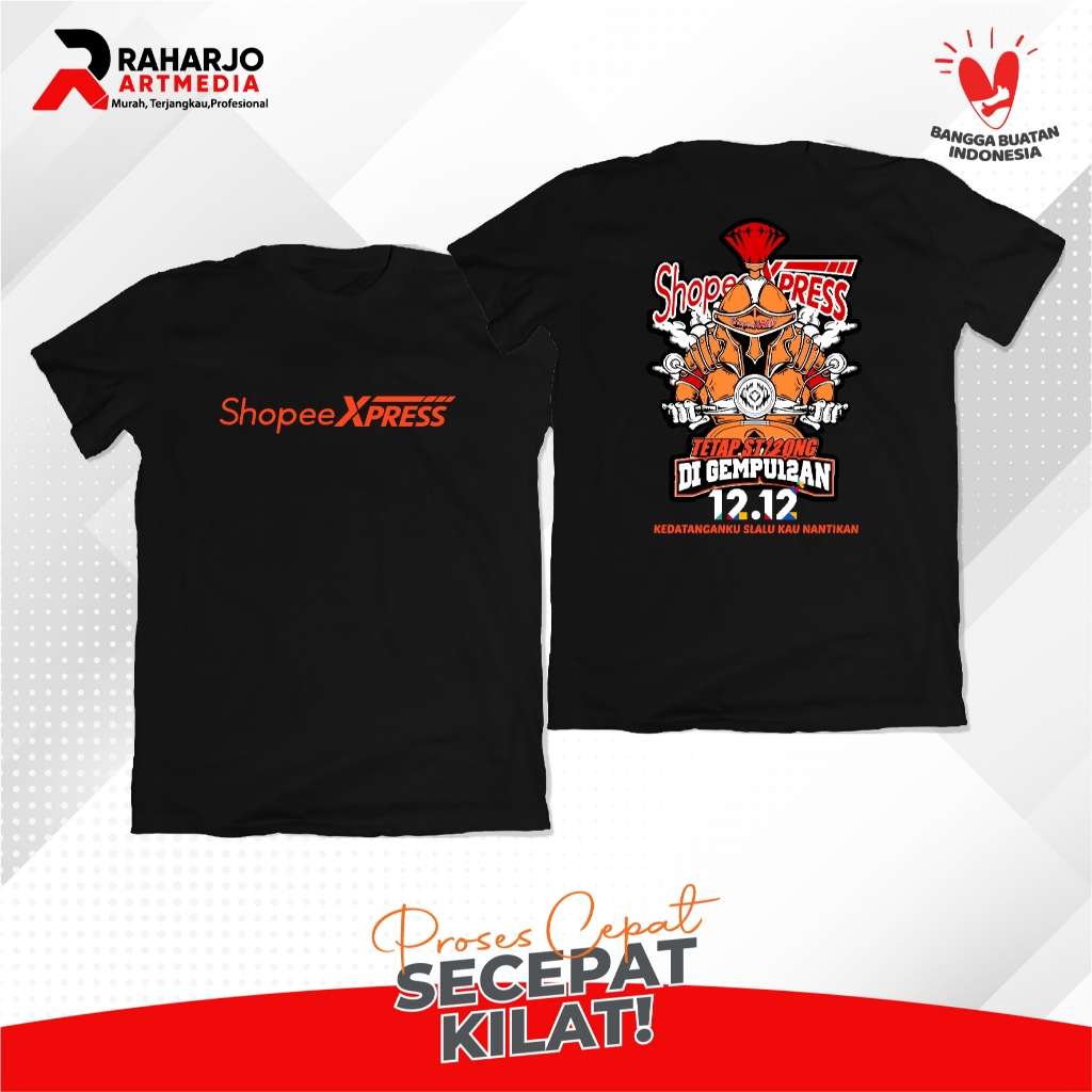 Kaos Tshirt Baju Combed 30S Distro XPRESS Shopee custom indonesia pria wanita DESAIN 12 12