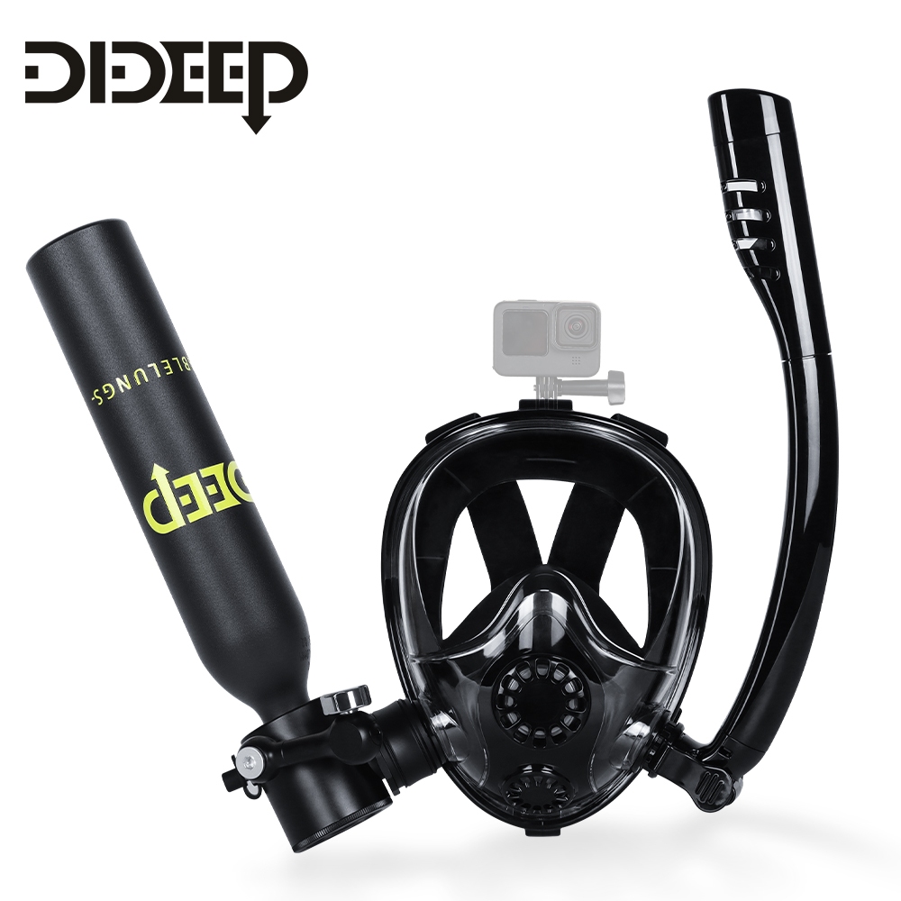 Alat selam Masker Snorkeling Full Face DIDEEP Napas Normal Dan Anti Sesak Set Tangki Selam Skuba DID