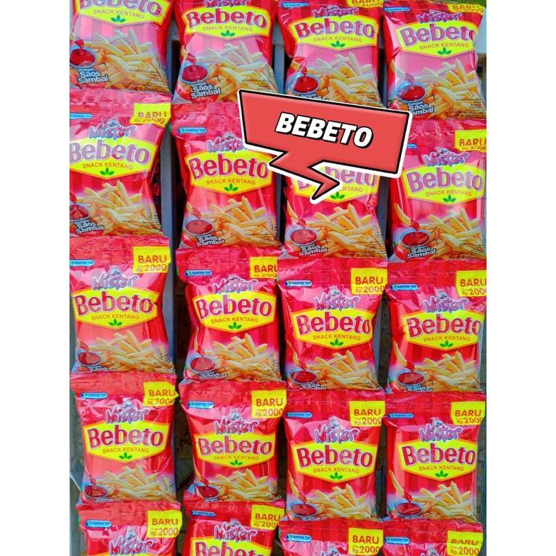 

( Renceng ) Mister Bebeto Snack Kentang 1renceng isi 10pcs