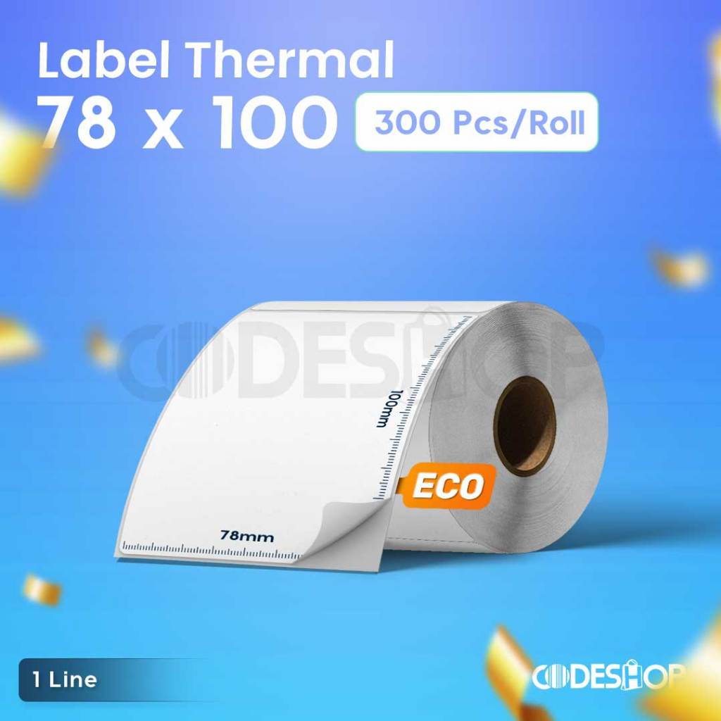 

Kertas Sticker Barcode Thermal 78 X 100 Label Barcode 78X100 ECO Murah