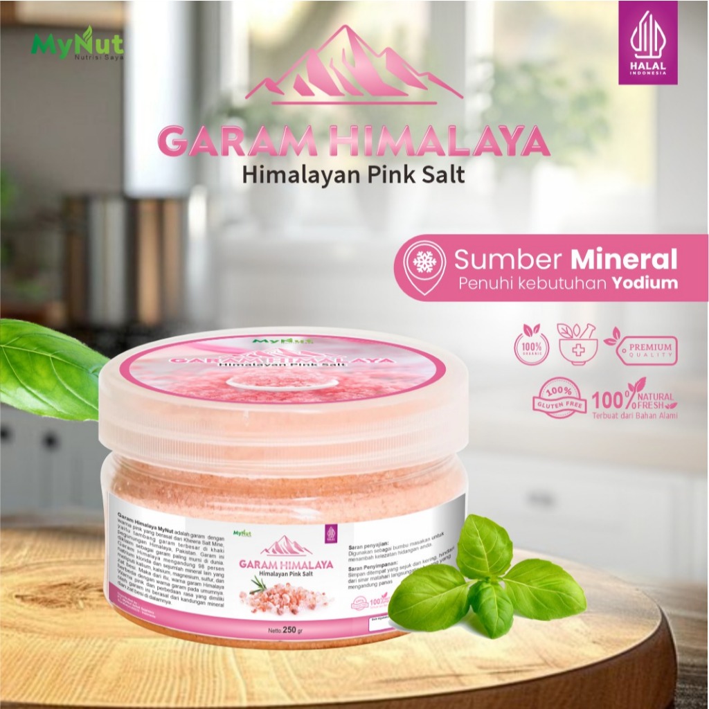 

MYNUT GARAM HIMALAYA 250 GR TOPLES HIMALAYAN PINK SALT