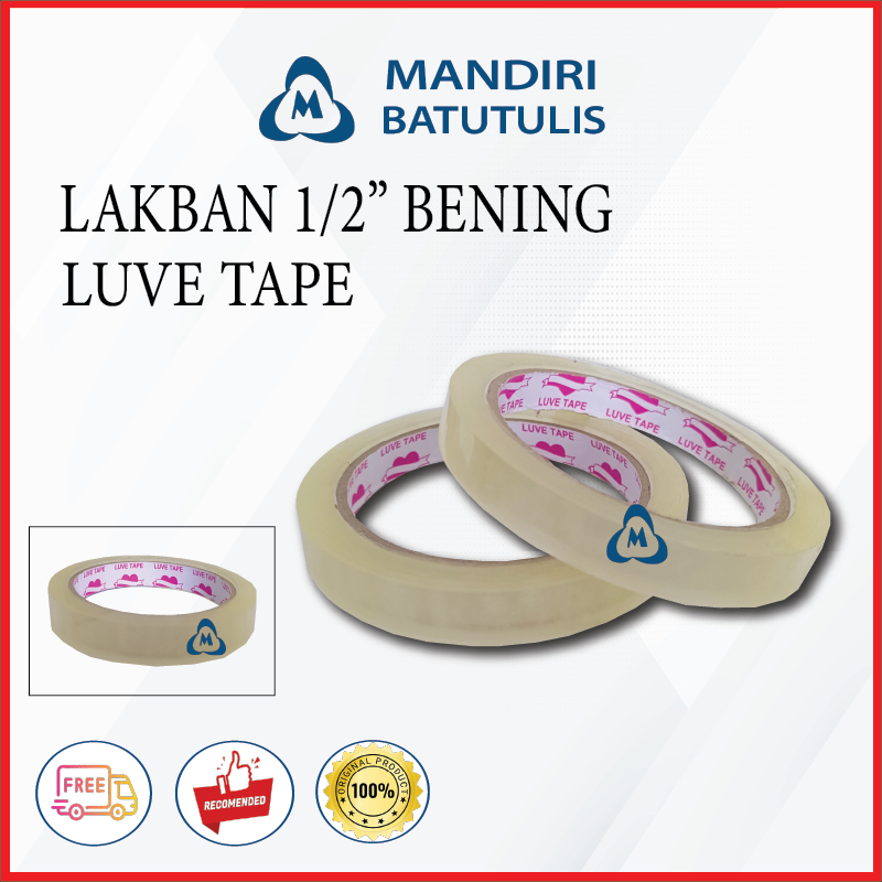 

Lakban Kecil 1/2" Bening - Solatip - Solasiban Clear - Lakban Kecil Transparan