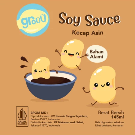 

Grouu - Cooking Sauces - Soy Sauce, Kecap MPASI Organik, Bumbu MPASI - NO MSG