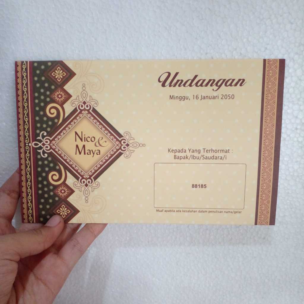 print UNDANGAN NIKAH ERBA 88185 PERNIKAHAN SUNAT SUNATAN KHITAN KHITANAN FREE PLASTIK, FOTO DESIGN