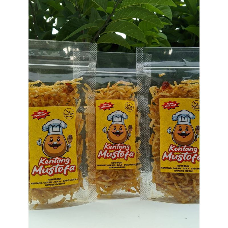 

kentang mustofa 50 gr dari home snack, gurih, renyah, pedas manisnya pas, cemilan, makanan ringan, tanpa pengawet.