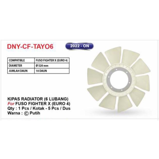 DNY Kipas Radiator Mobil Radiator Fan untuk Truk Fuso Fighter X Euro 4