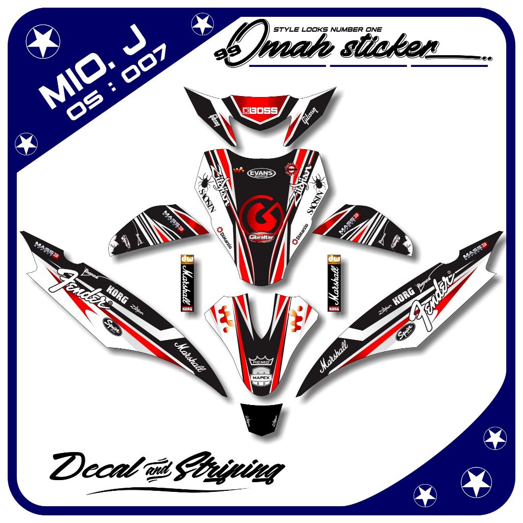 decal mio j full body .stiker decal mio j full body . ADT.007