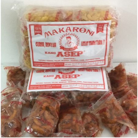 

Makaroni Kang Asep Pedas asli isi 25pcs Makroni mantul