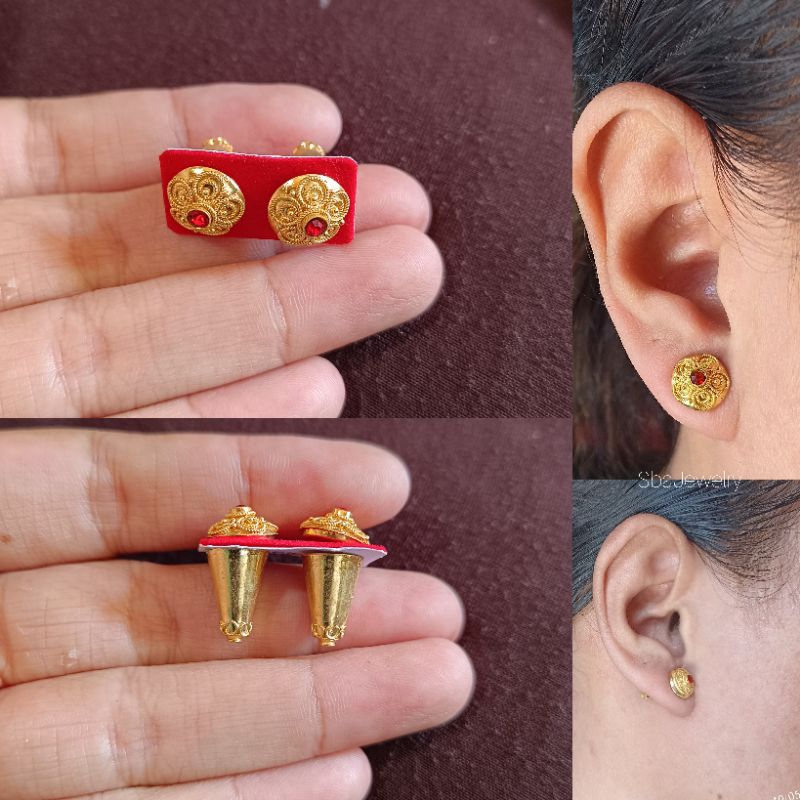 subeng bali mini tembaga lapis emas