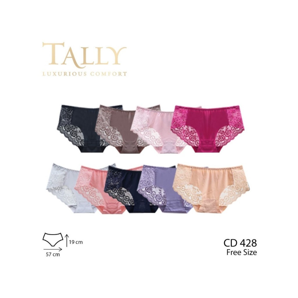 TALLY CD Celana Dalam Seamless Renda Fit L - XL Nyaman Tidak Gatal / CD FREE SIZE / CD MOTIF RENDA /