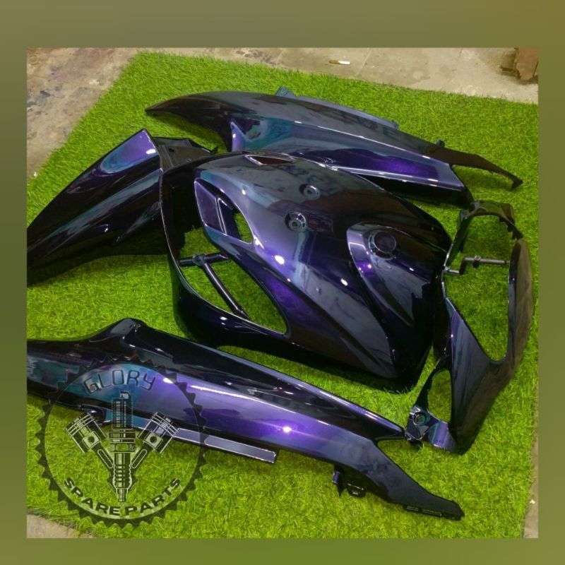 Full Set Body Halus Mio Smile Hitam Lembayung || Fullset Body Mio Smile Warna Custom Hitam Lembayung