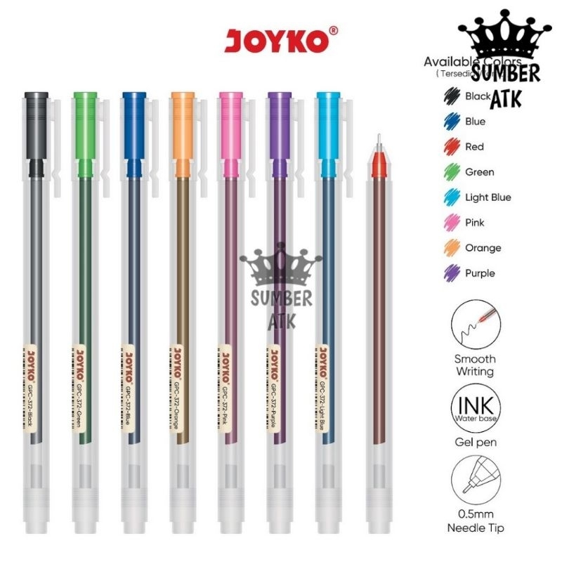 

Color Gel Pen Pulpen Pena Jel Warna Joyko GPC-372 0.5 mm