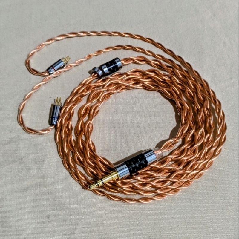 Xinhs Single Crystal Copper 4 Core Upgrade Cable 2Pin Jack 3.5mm