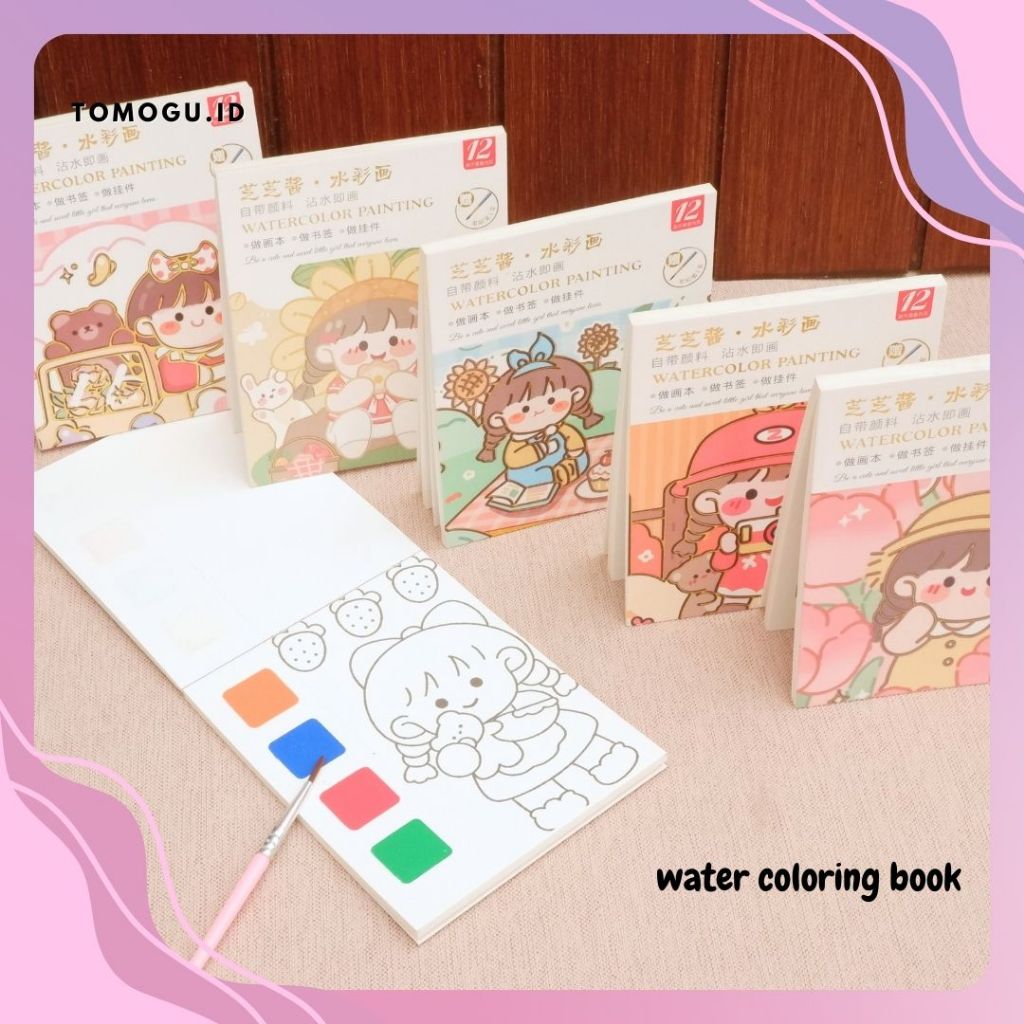 

Buku Water Color TCX-23 Pendek Paket Lukis Painting Buku Gambar Anak Mainan Mewarna Cat Air Melukis