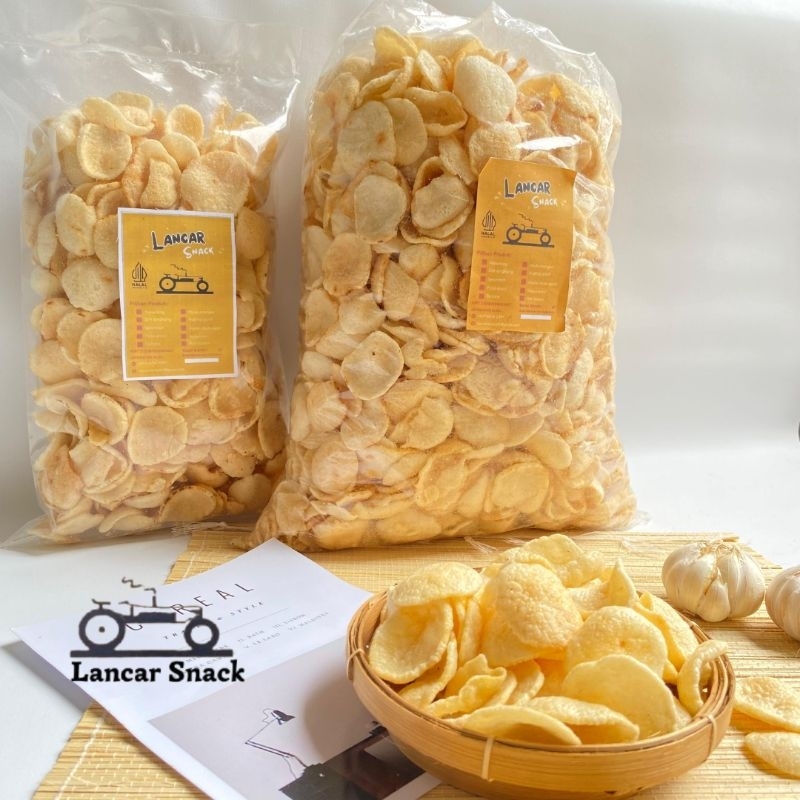 

Lancar Snack | Kerupuk Opak singkong Gurih Manis 500gr | Opak Singkong Lampung
