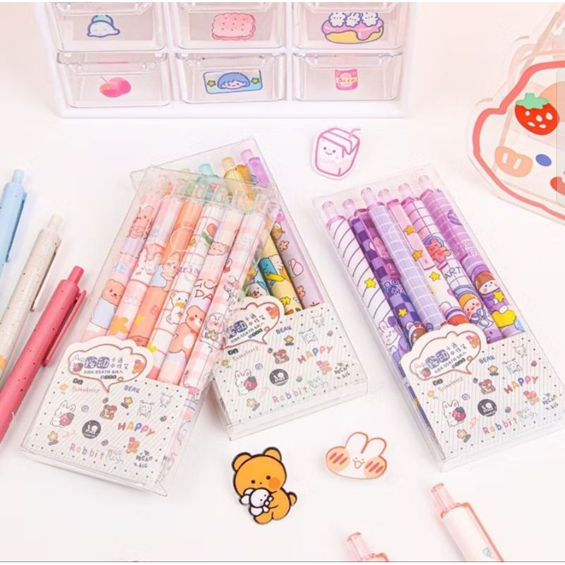

PEN SANRIO BOX 6PCS ✨JUALAN PERINTILANKU✨ POLPEN BOX ISI 6PCS PENA MEKANIK ISI 6PCS