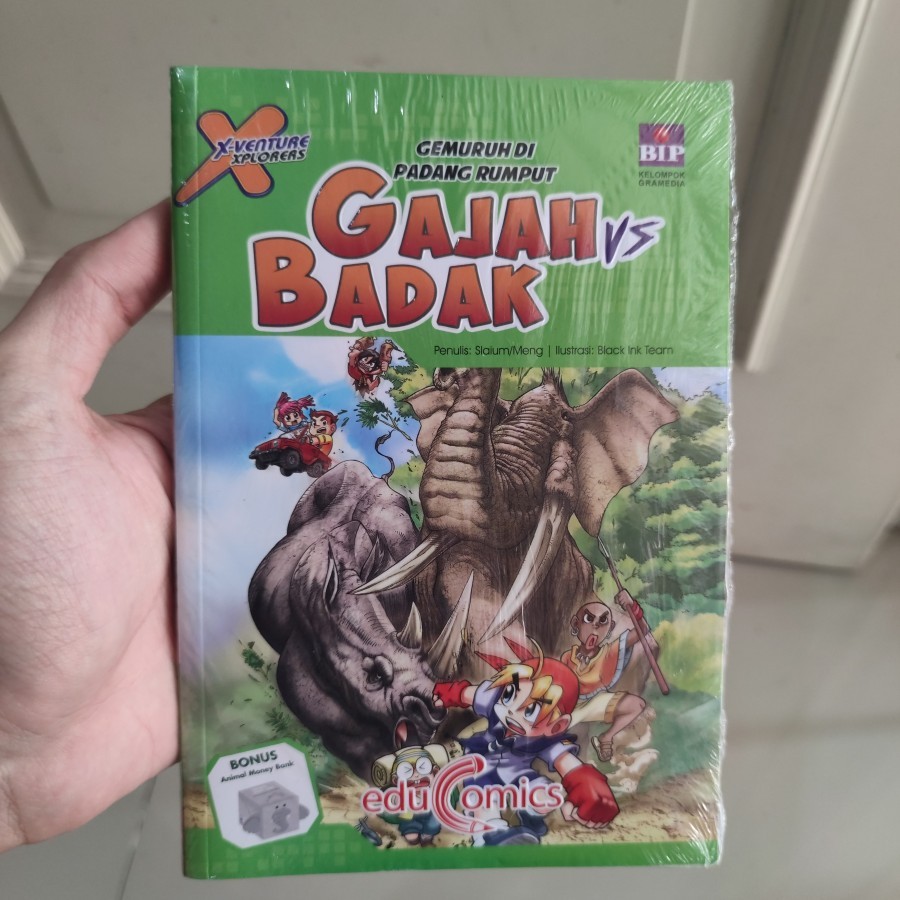 BARU ORIGINAL - Buku Komik X-Venture Xplorers - Gemuruh di Padang Rumput - Gajah VS Badak - Educomic