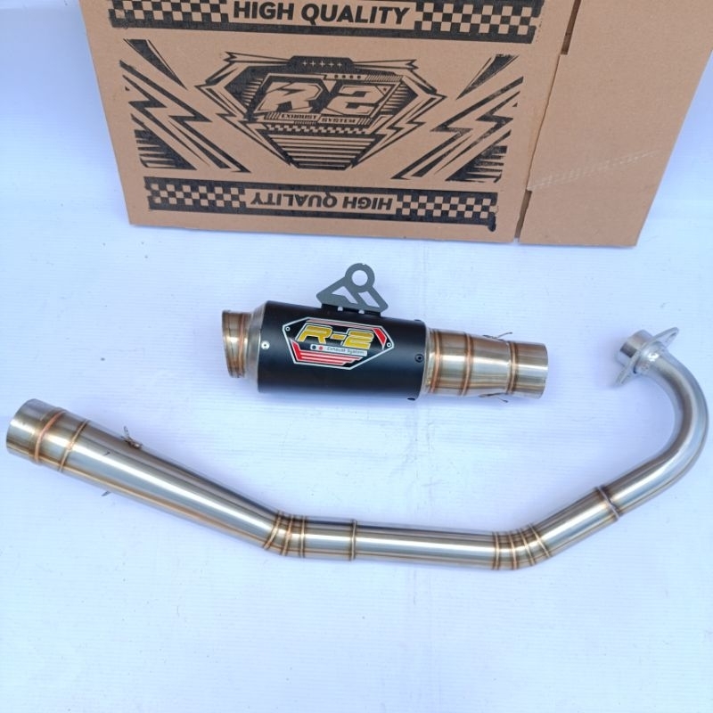 Knalpot Road race Mafia MX Pemasangan Standrt bore up harian Mx 135cc - 200cc_Original R2 muffler