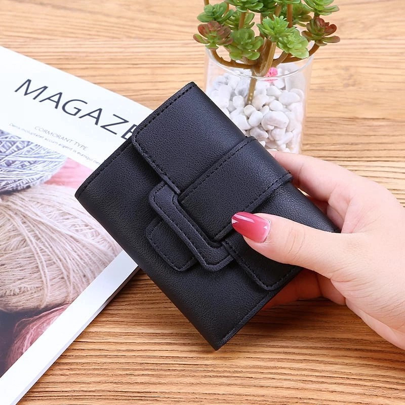 Dompet Wanita Tanpa Tali dompet import murah real pic dompet Lipat Kecil Lucu Oranges