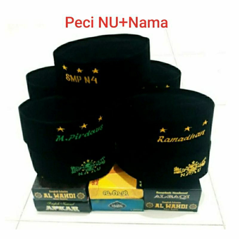 Peci Nu / Peci Anak Reques Bordir Nama (Nu+Nama)