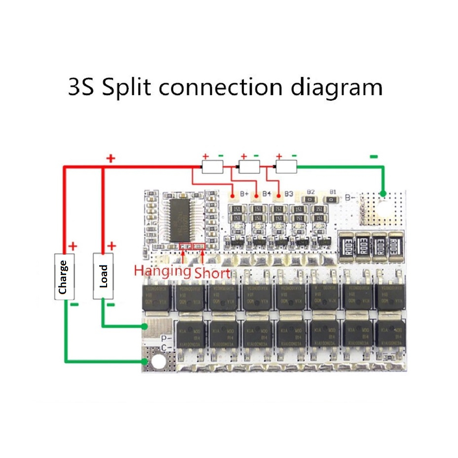 BMS 3S 4S 5S 100A Balance Charge Battery Protection Board