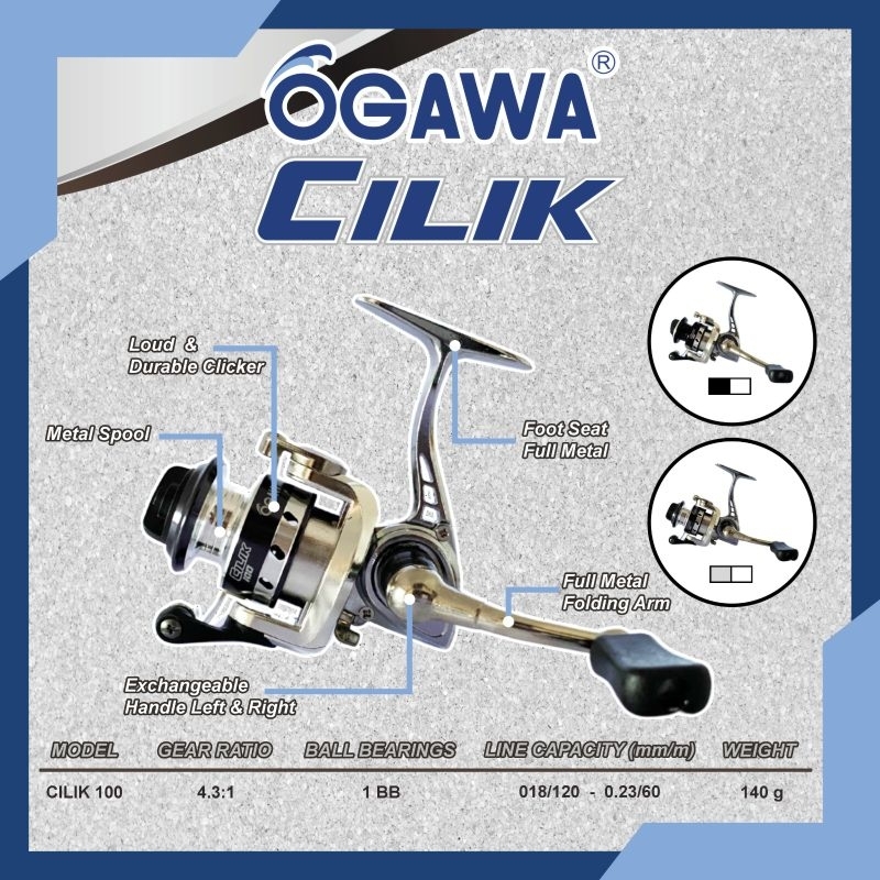 Mini reel 100 Ogawa Cilik full metal