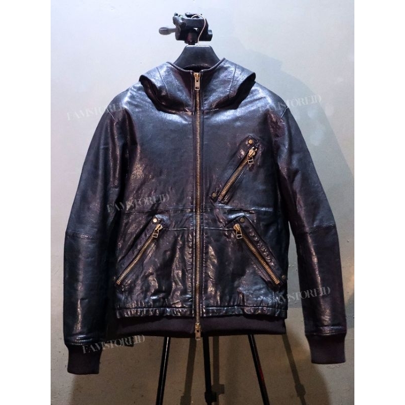 Jaket Kulit Avirex Hoodie Not Schott/RBC/Aero